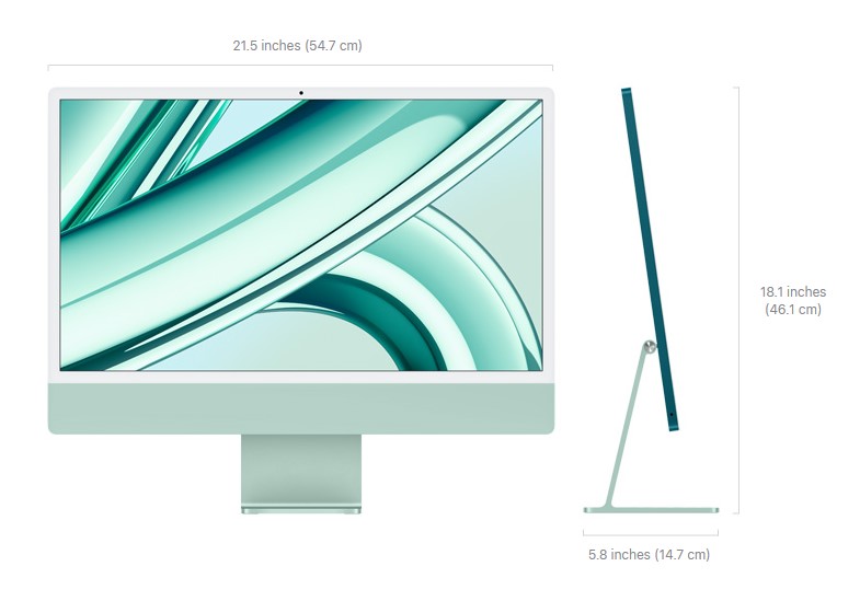 Apple iMac M3 Pakistan - Side-Size